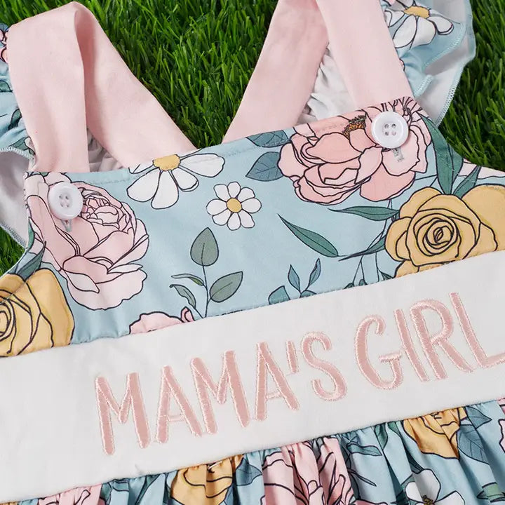 Mama's Girl" Floral Ruffle Dress
