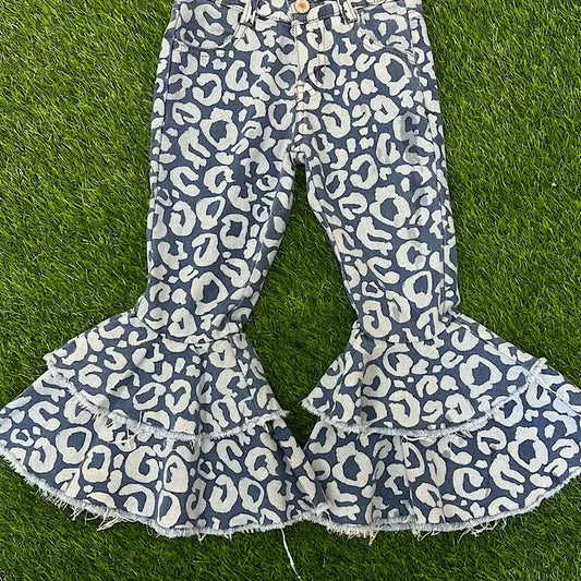 Leopard Printed double Layer Bell Pants - Moonlight Boutique