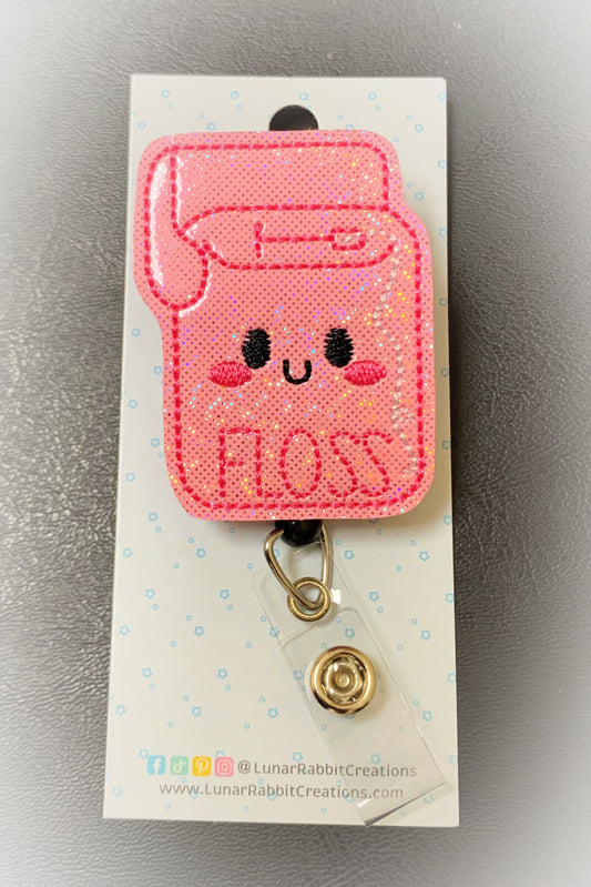 Pink Floss Badge Pal - Moonlight Boutique