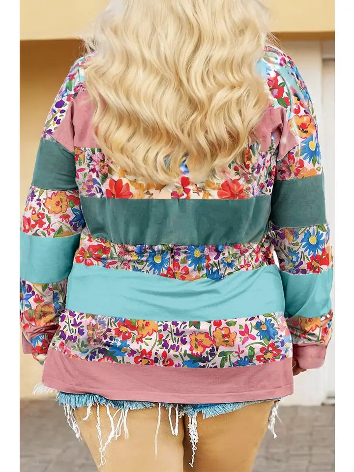 Plus Size Colorblock Pullover Top