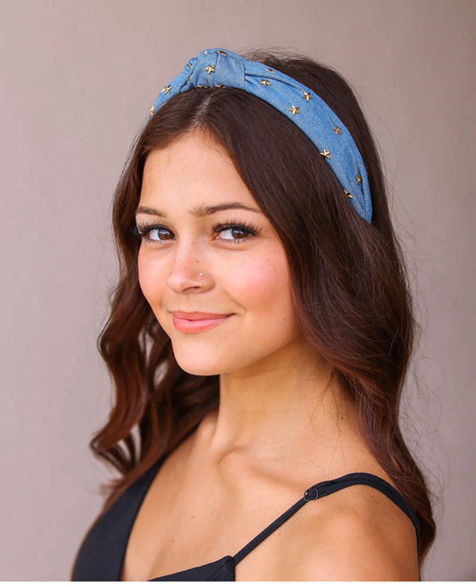 Denim Headbands Light Blue - Moonlight Boutique