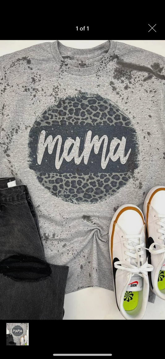 Mama Leopard Circle Tee - Moonlight Boutique