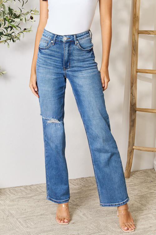 Judy Blue Full Size High Waist Distressed Jeans - Moonlight Boutique