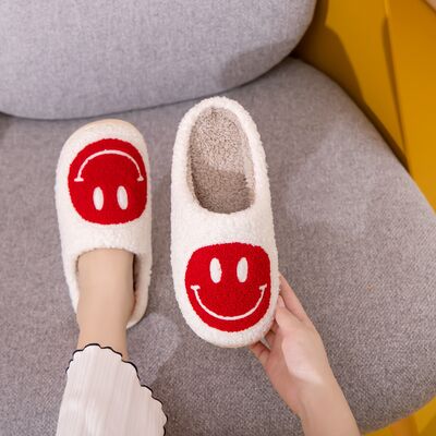 Melody Smiley Face Cozy Slippers - Moonlight Boutique