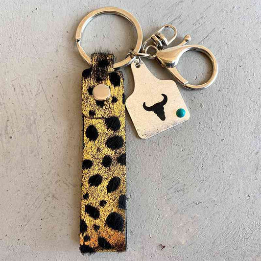 Genuine Leather Alloy Keychain - Moonlight Boutique