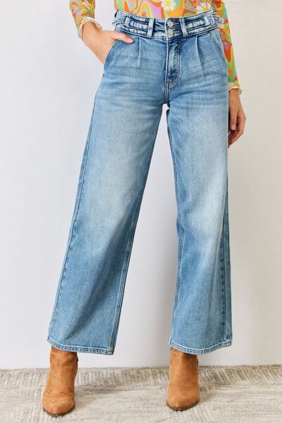 Kancan High Waist Wide Leg Jeans - Moonlight Boutique